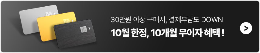 30만원 이상 구매시, 결제부담도 DOWN 10만원 한정,10개월 무이자 혜택